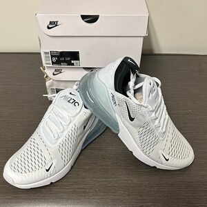 Brand New Nike Air Max 270 White with Light Blue Air Unit A2